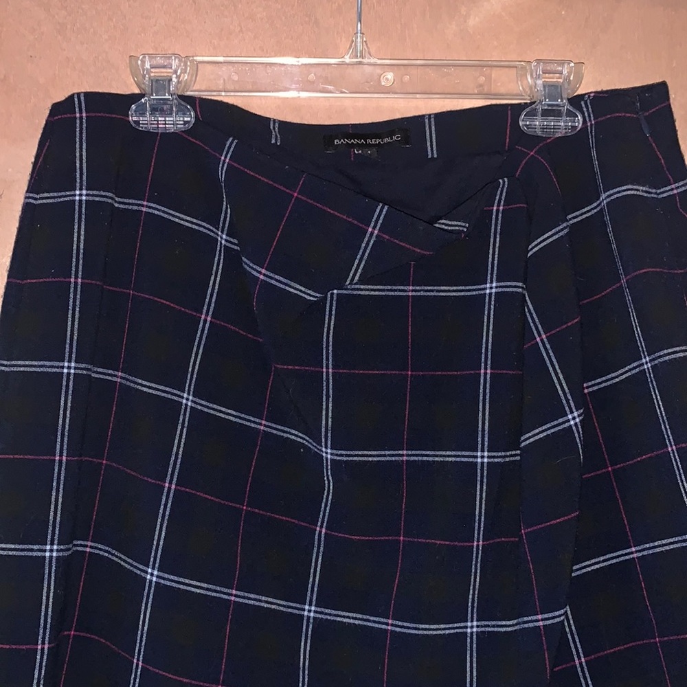 Banana republic plaid skirt size 14